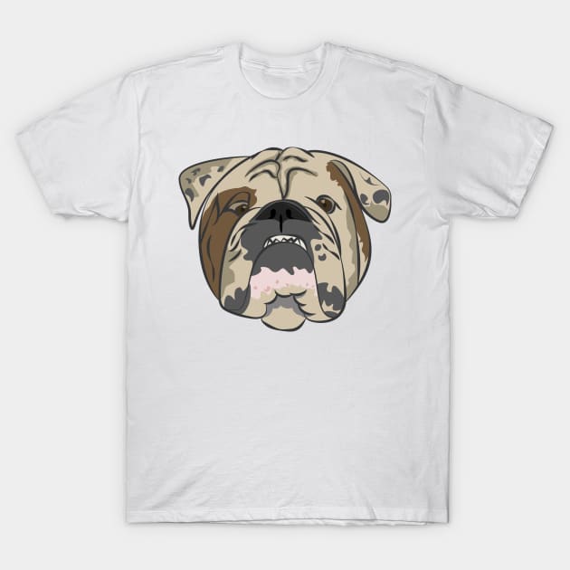 Bulldog head. T-Shirt by lakokakr